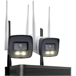 HIL IKS2044BHPHW - EasyLink WLAN Videorekorder, Set inkl 2 Kameras