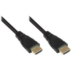 Good Connections High Speed HDMI Kabel 3m mit Ethernet gold Stecker schwarz