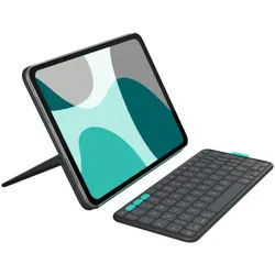 Keyboard Logitech Flip Folio for iPad Pro + iPad Air 11" gray (DE) (920-013397)