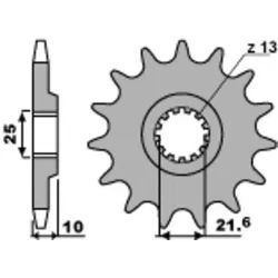 PBR Standard-Stahlkettenrad 521 - 630