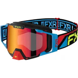 FXR Pilot Regalia Snowmobil Brille, rot-blau-gelb für Männer