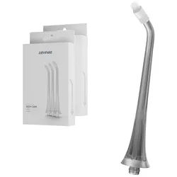 Zahnheld Aufsteckbürsten Zahndusche Ersatzdüsen Deep Care - für Zahnheld Munddusche Aquadent, 6 Stück, Weiß, mit extra Borsten, im 3er, 6er oder 9er Set, Zahnpflege Set, Water Flosser, effektive Reinigung Zahnzwischenräume, für Munddusche weiß