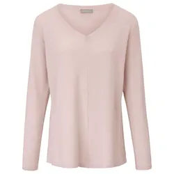 Le pull décolleté V 100% cachemire include rosé