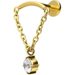 Titan Labret mit Innengewinde BOGEN+ KETTE + KRISTALL