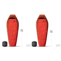 Seatosummi Hamelin Women's Synthetic Sleeping Bag -1C - Kunstfaserschlafsack - spicy orange - Long