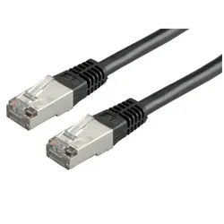 ROLINE Patchkabel Cat.5e (Class D) SF/UTP LAN-Kabel, RJ-45 Männlich (Stecker), RJ-45 Männlich (Stecker) (50.0 cm) schwarz