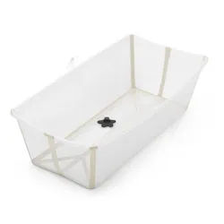 Stokke Babybadewanne Flexi Bath® X-Large - Geräumige faltbare Babybadewanne beige|braun