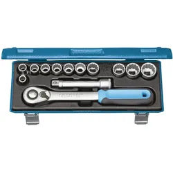 Gedore Steckschlüssel D 19 KMU-20 Steckschlüssel-Satz 1/2", 13-teilig, UD-Profil, 10-24 mm