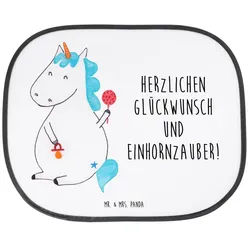 Mr. & Mrs. Panda Sonnenschutz Einhorn Baby - Weiß - Geschenk, Einhorn Deko, Kind, Sonne Auto, Einhö, Seidenmatt, Vielseitig weiß