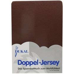 Spannbettlaken Laufgitter 75x100 cm / 100x100 cm, 100% Baumwolle, DUKAL, Doppel-Jersey, Gummizug: rundum, (1 Stück), 100x100 cm, aus hochwertigem Doppel-Jersey, Made in Germany braun 100 cm x 100 cm