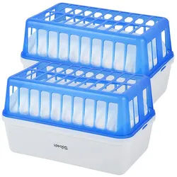 shop'n smile ideoon Granulat-Luftentfeuchter Raumentfeuchter stromlos bis 50 m2, 1,2 kg Granulat, 2,5 l Behälter, Entfeuchtet bis 50 m2, wirksam bis zu 3 Monate, wiederbefüllbar