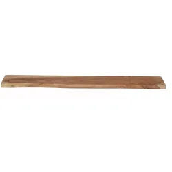 SAM® Wandregal Amara, massives Akazienholz, Baumkante, verschiedene Größen braun 110 cm x 2,6 cm x 20 cm