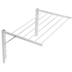 ABJ Wandwäschetrockner, Zusammenklappbar; Trockenlänge von 3,60 m bis 6,00 m weiß 60 cm