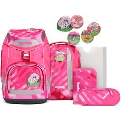ergobag pack Neo Edition, Schulrucksack-Set, 6-tlg. KuntBärbuntes Einhorn