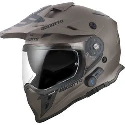 Bogotto H331 BT Bluetooth Enduro Helm, braun, Größe XS für Frauen