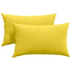 vidaXL Sitzauflage Sofakissen 2 pcs Helles Gelb 50 x 30 cm Stoff, (2 St) gelb