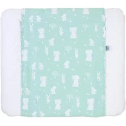 Zöllner Wickelauflagenbezug , Mintgrün , Textil , Tier , 54x150 cm , Made in Germany, Oeko-Tex® Standard 100 , beidseitig verwendbar , Baby & Kindermöbel, Babyzimmer, Wickelkommoden & Zubehör