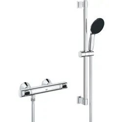 GROHE Precision Flow Thermostat-Brausebatterie 1/2" mit Brausegarnitur 60 cm, Badarmaturen, chrom