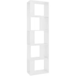 vidaXL Regal NA Standregal Bücherregal Raumteiler Holzregal Weiß 45x24x159 cm Spanp weiß