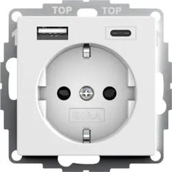 Gira USB-Spannungsversorgung 1xTypA, 1xTypC DC5V 245927