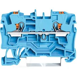 WAGO 2204-1204 - 2-Leiter-Durchgangsklemme, mit Drücker 4 mm2, blau