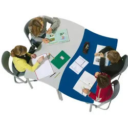 Swing-It 2er Wellentisch, fahrbarer Schultisch