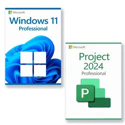 Microsoft Windows 11 Professional + Microsoft Project 2024 Professional Lizenz für 3 PC
