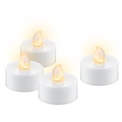 4er-Set LED-Teelicht mit Timer - Wunderschöne und sichere Lichtlösung für viele Bereiche wie Haus und Loggia, Büros oder Schulen