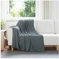vidaXL Tagesdecke, Wohndecken 24 Stück Dunkelgrau 170 x 130 cm Fleece grau