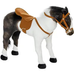 Aiyaplay Reitpferd mit Soundfunktion, 48 cm Höhe Spielpferd zum Reiten Kinder 3-8 Jahre , Braun , Metall, Kunststoff , 28x60x85 cm , Spielzeug, Schaukeltiere