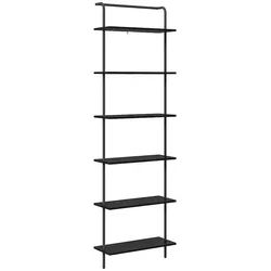 vidaXL Bücherregal 60 x 24 x 203 cm Regal Schwarze Eiche 60x24x203 cm Spanplatte schwarz