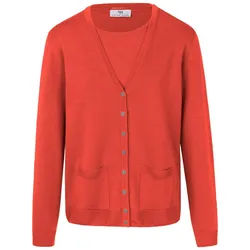 Le twin-set 100% laine vierge Peter Hahn rouge