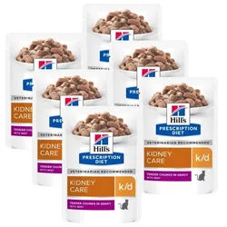 HILL'S PD Prescription Diet Feline k/d Kidney Care Beef 6x85g - Portionsbeutel