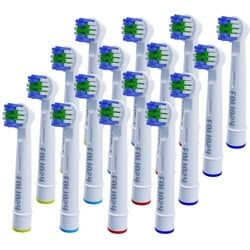 Folio24 - Aufsteckbürsten kompatibel mit Oral-B elektrischen Zahnbürsten Zahnbürste 16 St weiss