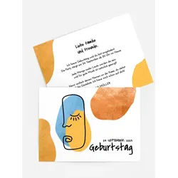 Geburtstagseinladung selbst gestalten mit Spruch und Fotos im Onlinedesigner bei Meine-Kartenmanufaktur.de