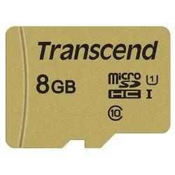 Transcend microSDHC Card 500S UHS-I U1 Cl10 95/60MB/s 8 GB