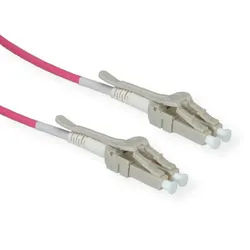ROLINE LWL-Kabel 50/125μm OM4, LC/LC, LSOH, Low-Loss, Data Center, violett, 0,5 m