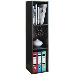 Mid.you Aktenregal , Schwarz , Holzwerkstoff , 2 Fächer , 34x107x29 cm , Büromöbel, Büroregale, Aktenregale