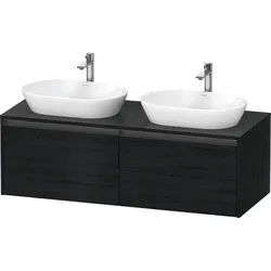 Duravit Ketho.2 Konsolenwaschtischunterbau wandhängend Eiche Schwarz Matt 1400x550x459 mm - K24888B1 K24888B16160000