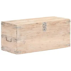 vidaXL Truhe Design-4 Aufbewahrungstruhe Holztruhe Schatzkiste Holzkiste90x40x40 cm braun