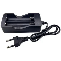 Trade-Shop Ladestation Ladegerät 3,6V/3,7V passend für IMR, INR, ICR, NCR Netzteil (Zum Laden von 2 Batterien gleichzeitig / LED-Anzeige für den Ladestand)