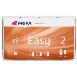 Fripa Easy Küchenrolle, 2-lagig, 100% Zellstoff mit Saugprägung, 23 x 21,5 cm, 1 Packung = 2 Rollen à 96 Blatt