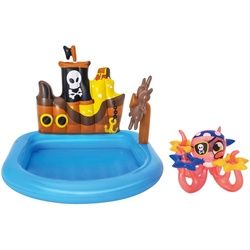 Bestway Spielpool Ships Ahoy 52211 , Blau, Multicolor , Kunststoff , Pirat , 130x104x140 cm , EN 71 , Freizeit & Co, Pools & Wasserspass, Planschbecken