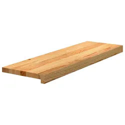 vidaXL Stufenmatte Treppenstufen 2 Stk. Hellbraun 80x30x2 cm Massivholz Eiche, Rechteckig, Höhe: 2 mm braun