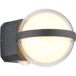 GLOBO LIGHTING LED Außen-Wandleuchte ILLI, LED fest integriert, Warmweiß, Außenbereich/IP54/2 Linsen/2Richtungen/Terrasse