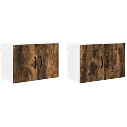 vidaXL Küchenwandschrank 2 pcs Geräucherte Eiche 60 x 31 x 40 cm
