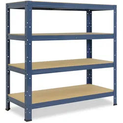 shelfplaza HOME 90x120x30 cm Schwerlastregal in blau mit 4 Böden und 175 kg Traglast pro Boden