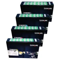 Lexmark X748 Corporate Toner Cartridge CMYK Pack of 4