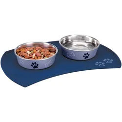 Trixie Napfunterlage Silikon blau 48 x 27 cm Katzenzubehör