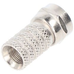 Goobay Aufdreh-F-Stecker 6,0 mm - Aufdreh-Adapter aus Zink mit Nickelkontakten